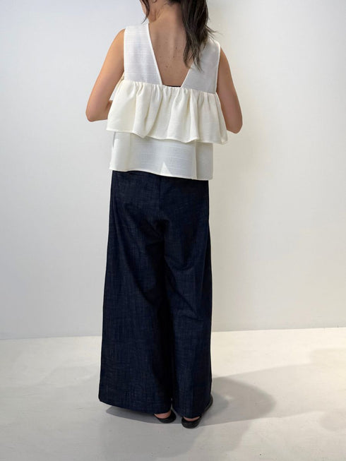 【 予約:4月下旬 】リネンツイードフリルBL /M262-18063