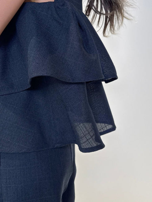 【 予約:4月下旬 】リネンツイードフリルBL /M262-18063