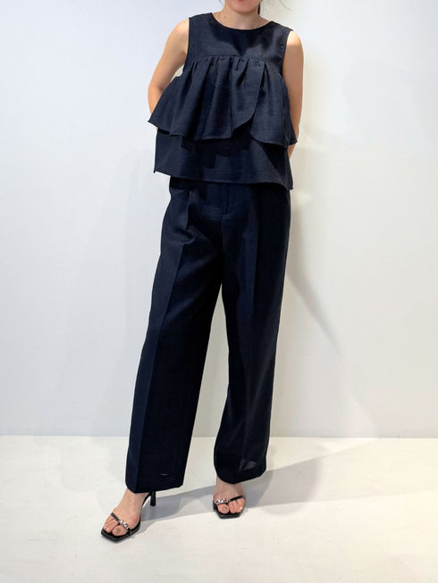 【 予約:4月下旬 】リネンツイード2タックPT /M262-38064