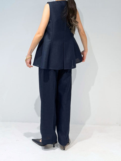 【 予約:4月下旬 】リネンツイード2タックPT /M262-38064