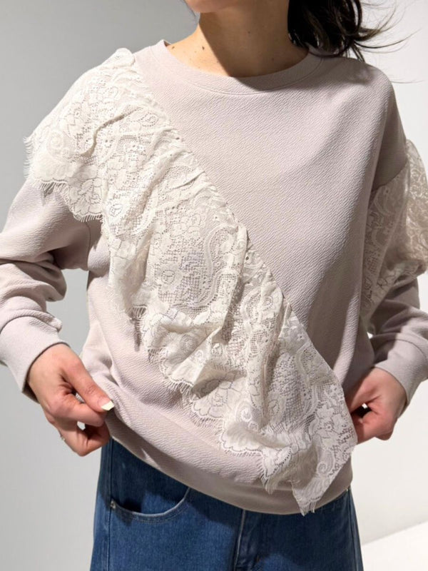 レースドッキングスウェット /M253-83023