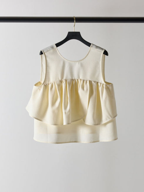 【 予約:4月下旬 】リネンツイードフリルBL /M262-18063