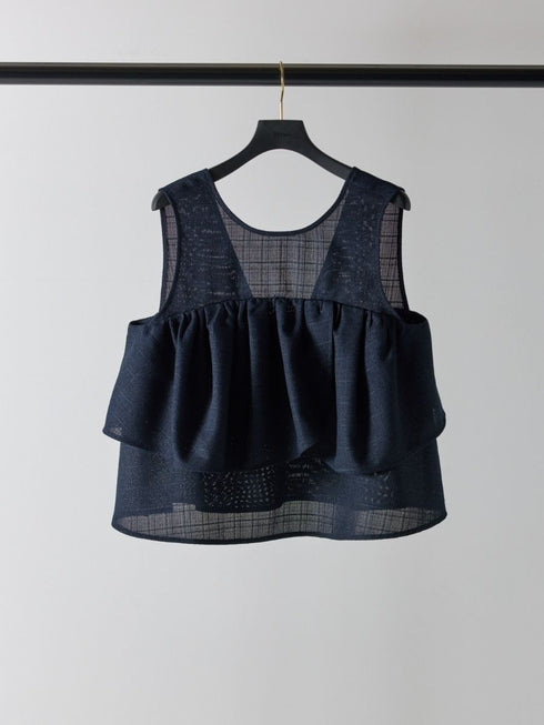 【 予約:4月下旬 】リネンツイードフリルBL /M262-18063