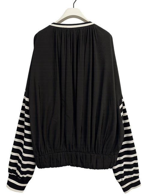 ボーダー布帛ドッキングPO /8956-430KK