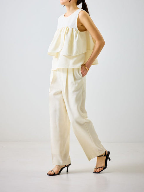 【 予約:4月下旬 】リネンツイード2タックPT /M262-38064