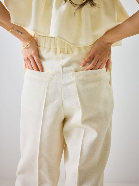 【 予約:4月下旬 】リネンツイード2タックPT /M262-38064