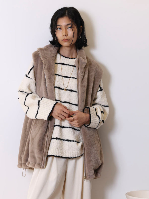 フェイクファーベスト /4755-204KK