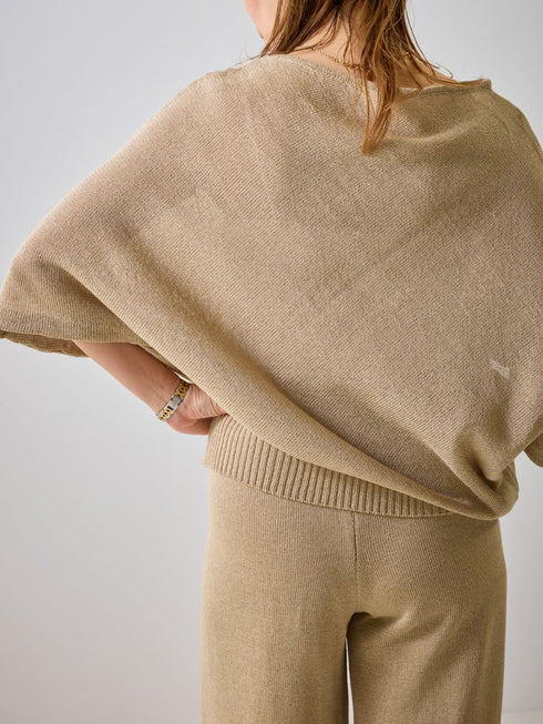 【 予約:4月下旬 】アシメペーパーヤーンニット /M262-93081