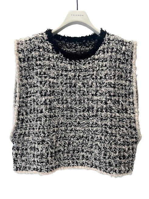 ツイードライクニットベスト /9556-480JR