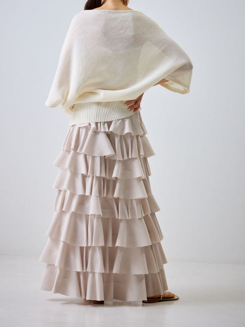 【 予約:4月下旬 】アシメペーパーヤーンニット /M262-93081