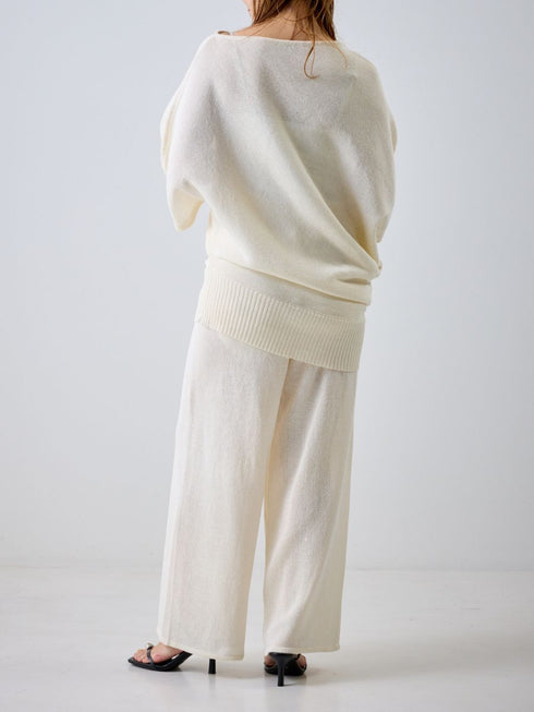 【 予約:4月下旬 】アシメペーパーヤーンニット /M262-93081