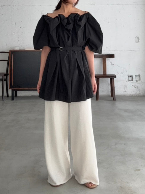 【 予約:4月下旬 】2WAYオフショルブラウス /M262-13055