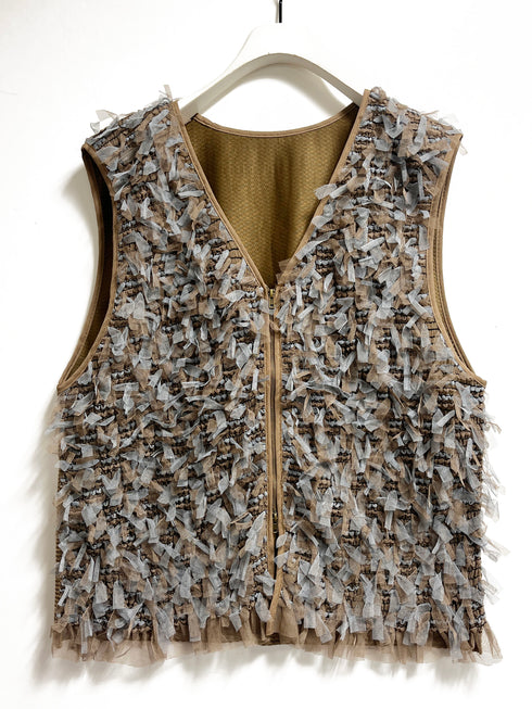 チュールレースドッキングベスト /8556-490NH