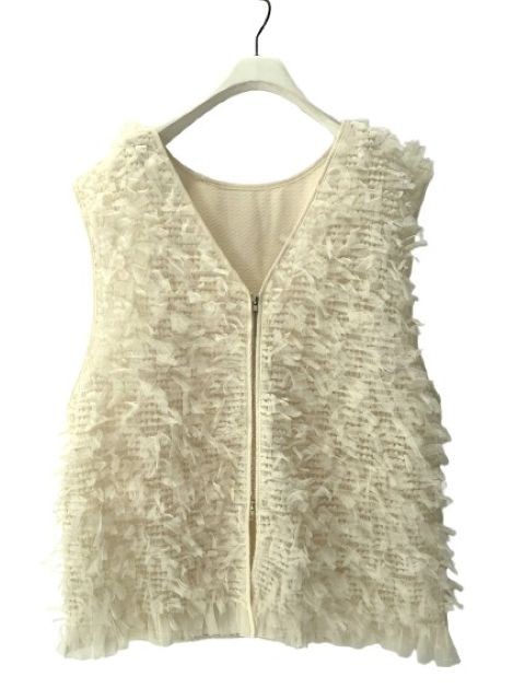 チュールレースドッキングベスト /8556-490NH