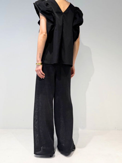 【 予約:4月下旬 】ペーパーヤーンニットPT /M262-33082