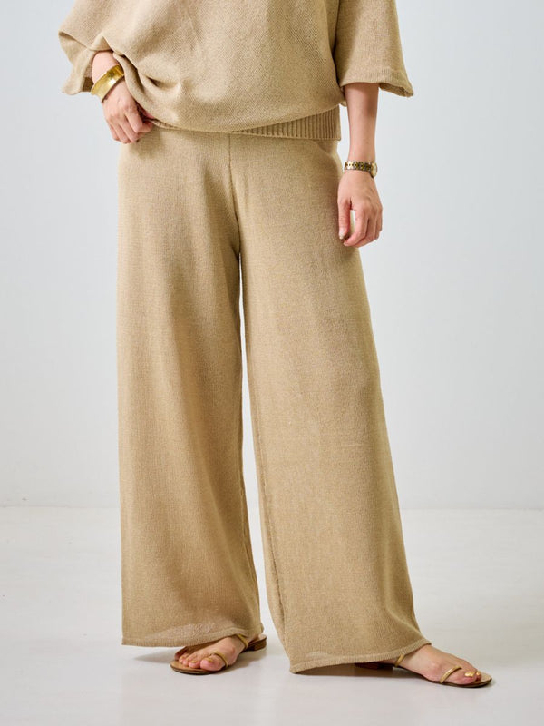 【 予約:4月下旬 】ペーパーヤーンニットPT /M262-33082