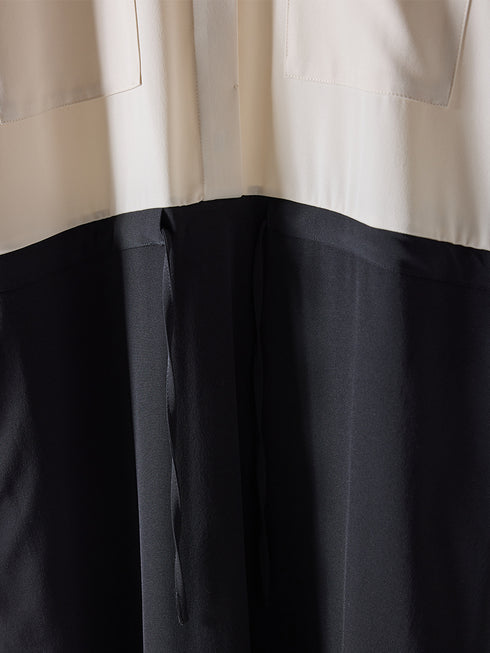 【 予約:11月下~12/上旬 】パールロングシャツOP /5436-488BKK