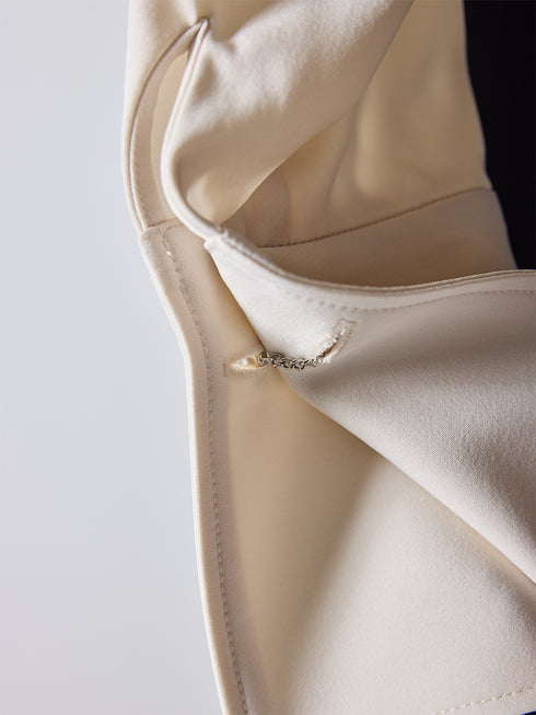 【 予約:11月下~12/上旬 】パールロングシャツOP /5436-488BKK