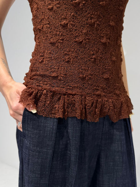 【 予約:3月下旬 】レースフレンチタンク /M262-83092