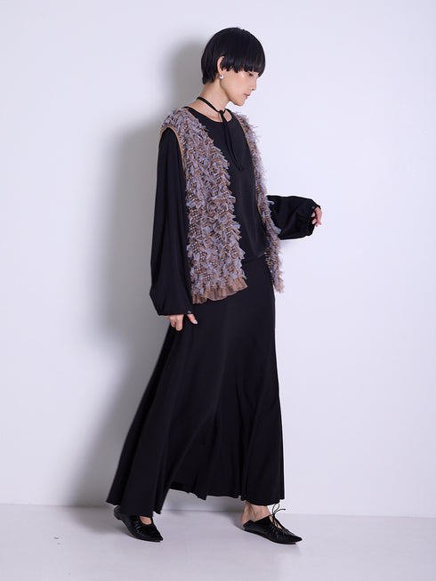 チュールレースドッキングベスト /8556-490NH