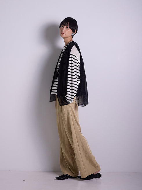 ボーダー布帛ドッキングPO /8956-430KK