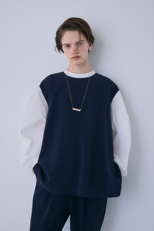 ボリューム袖ハイネックBL /1236-524BMK