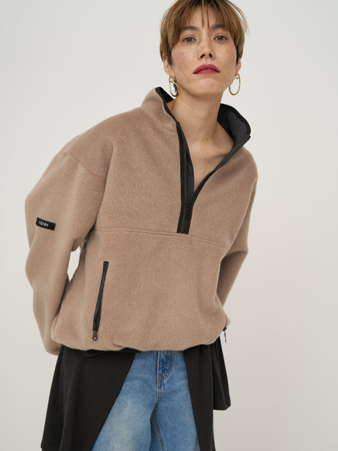 【 予約:12月中旬~下旬 】SHAGGY HALF ZIP JK /Y254-41126-2