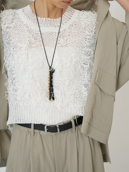 カットJQフリンジニットベスト / 9261-091GS