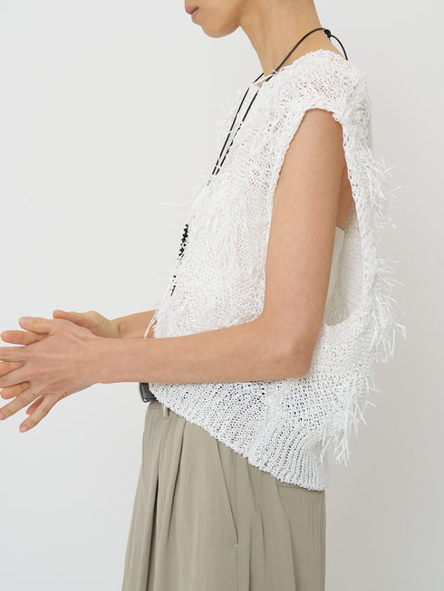 カットJQフリンジニットベスト / 9261-091GS