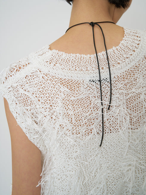 カットJQフリンジニットベスト / 9261-091GS