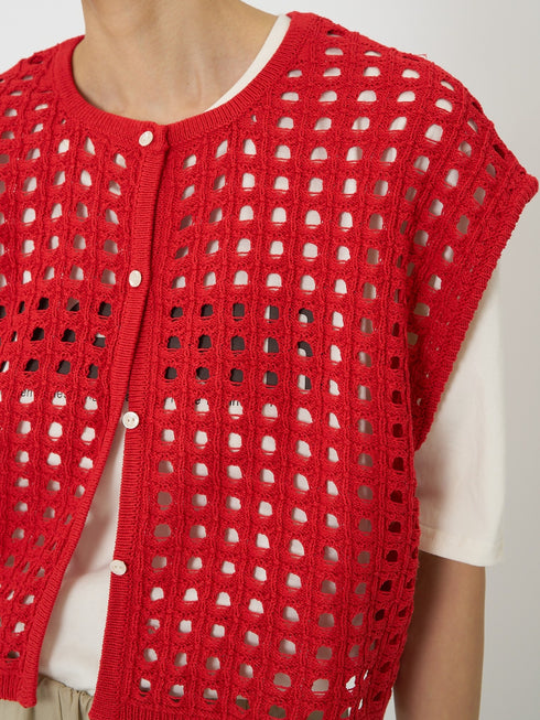 メッシュボックスニットベスト / 9561-098DP