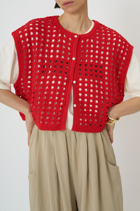 メッシュボックスニットベスト / 9561-098DP