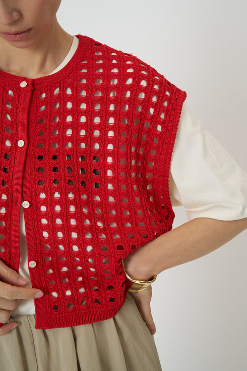 メッシュボックスニットベスト / 9561-098DP