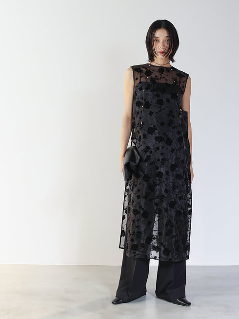 フロッキーオーガンジーシアーワンピース /5246-515NH