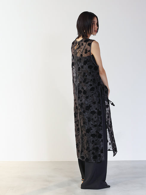 フロッキーオーガンジーシアーワンピース /5246-515NH