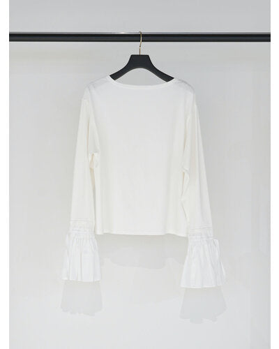 【 予約:12月中~下旬 】シャツスリーブ無地TOPS /M254-83035