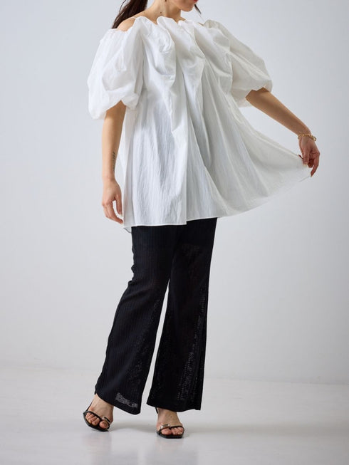 【 予約:4月下旬 】2WAYオフショルブラウス /M262-13055