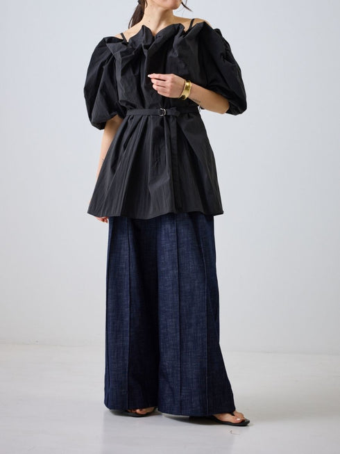 【 予約:4月下旬 】2WAYオフショルブラウス /M262-13055