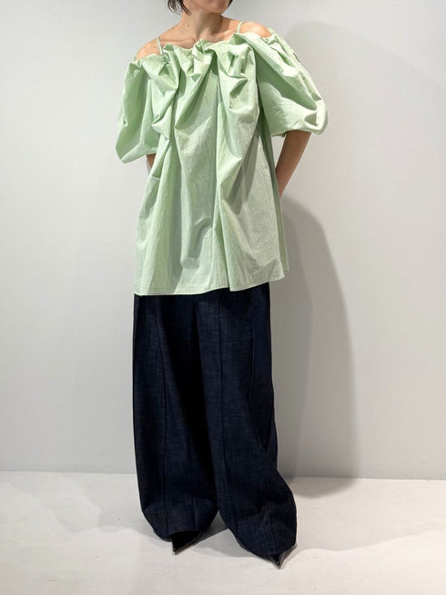 【 予約:4月下旬 】2WAYオフショルブラウス /M262-13055