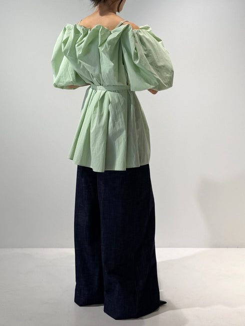 【 予約:4月下旬 】2WAYオフショルブラウス /M262-13055