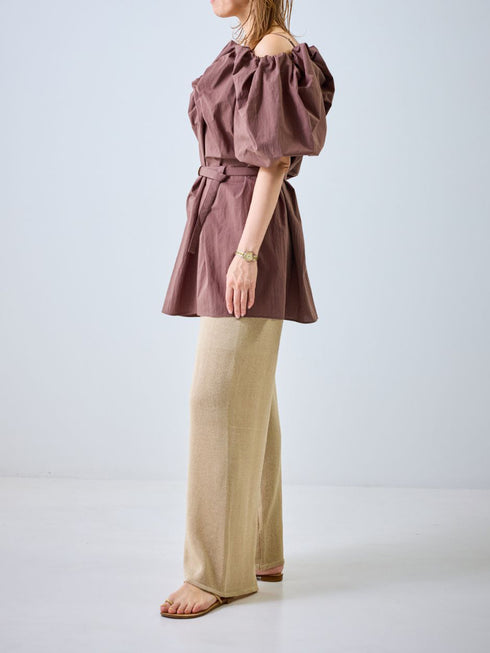 【 予約:4月下旬 】ペーパーヤーンニットPT /M262-33082