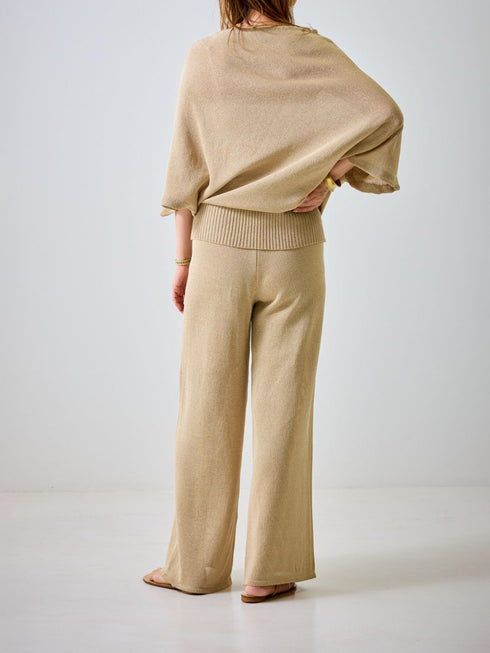 【 予約:4月下旬 】ペーパーヤーンニットPT /M262-33082