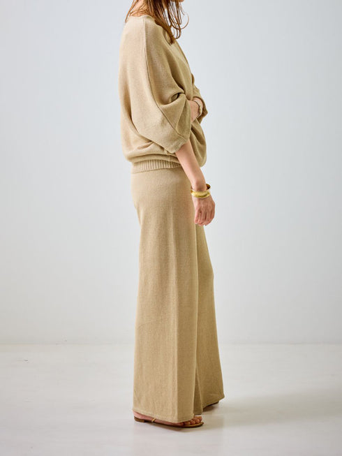 【 予約:4月下旬 】ペーパーヤーンニットPT /M262-33082