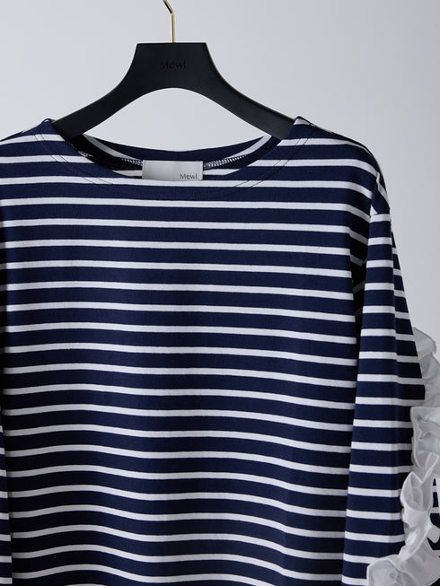 ボーダーフリルスリーブTOPS /M254-83047