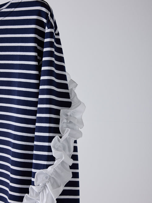 ボーダーフリルスリーブTOPS /M254-83047