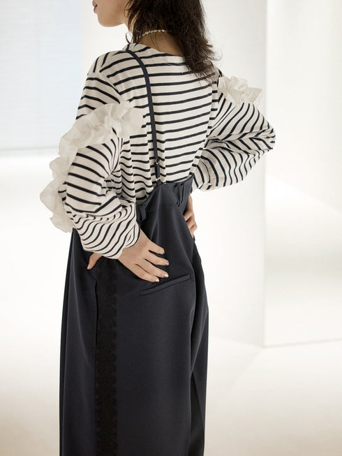 ボーダーフリルスリーブTOPS /M254-83047