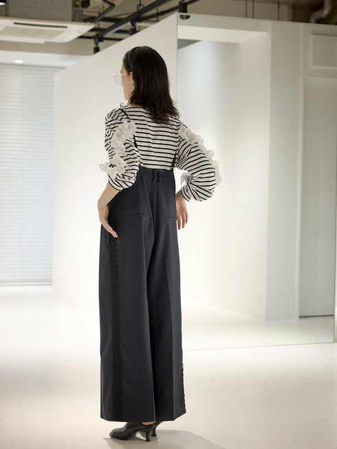 ボーダーフリルスリーブTOPS /M254-83047