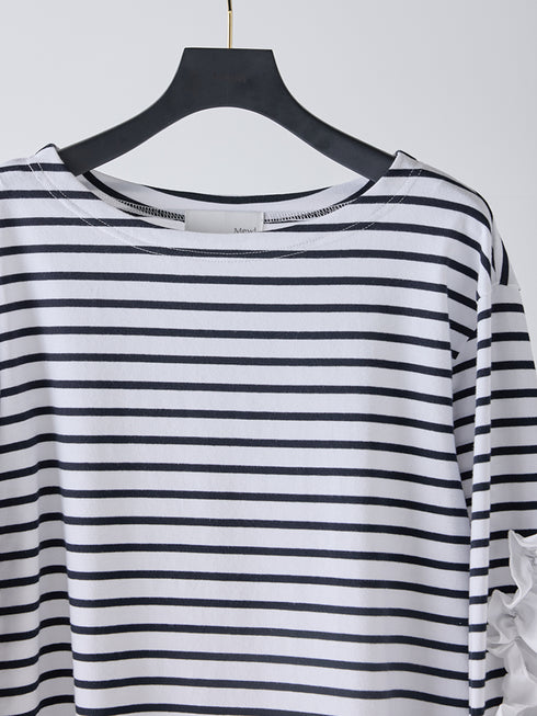 ボーダーフリルスリーブTOPS /M254-83047