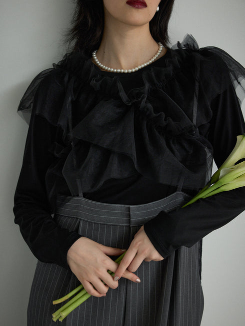 マルチWAYチュールフリルTOPS /M254-83052