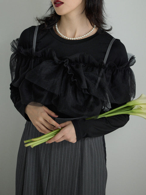 マルチWAYチュールフリルTOPS /M254-83052